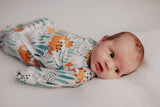 Dinosaur Zoo Knotted Gown by Three Little Tots - View 11 - Newborn Baby Clothing