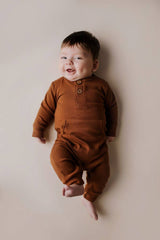 Baby Ribbed Playsuit with Pockets by Three Little Tots - View 23