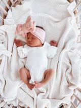 Knit Bow Baby Pink