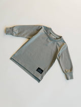 Long Sleeve Tee | Gray Olive by The Honey and Bro Co. - Back View