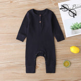 Unisex Ribbed Button-Up Jumpsuit by The Honey and Bro Co. - Back View