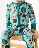 Woody Woodland Bamboo Pajamas | Baby Sleeper by The Honey and Bro Co. - Back View