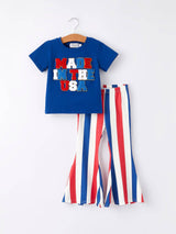 4th of july "made in the Usa" Applique Set by The Honey and Bro Co. - Front View