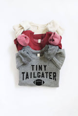 Tiny Tailgater Graphic Sweatshirt | Green Toddler Unisex by The Honey and Bro Co. - Back View