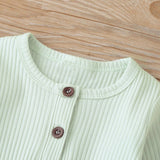 Unisex Ribbed Button-Up Jumpsuit by The Honey and Bro Co. - Back View