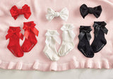 Red Headband & Socks Set | Baby Girl Valentine by Stephan Baby by Creative Brands - Lifestyle View