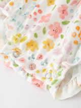 Easter Bunny Embroidery Girls Romper by Rylee Faith Designs - Close-Up - Easter Baby Clothing