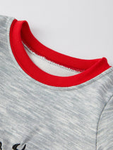 Reindeer Embroidery Striped Baby Romper | Holiday by The Honey and Bro Co. - Lifestyle View