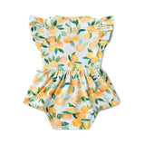 Citrus Squeeze Organic Cotton Short Sleeve Dress - Flat Lay Styled