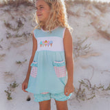 Pastel Ice Cream Gingham Short Set - Shorts Detail