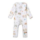 Flopsy Bunnies Organic Snugglesuit - Back View Bunny Print