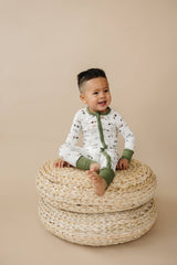 Tiny Tractors Bamboo Zippy - Lifestyle View on Baby