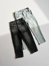 Stretch Denim Pants | Faded Black by Orcas Lucille - Styled View