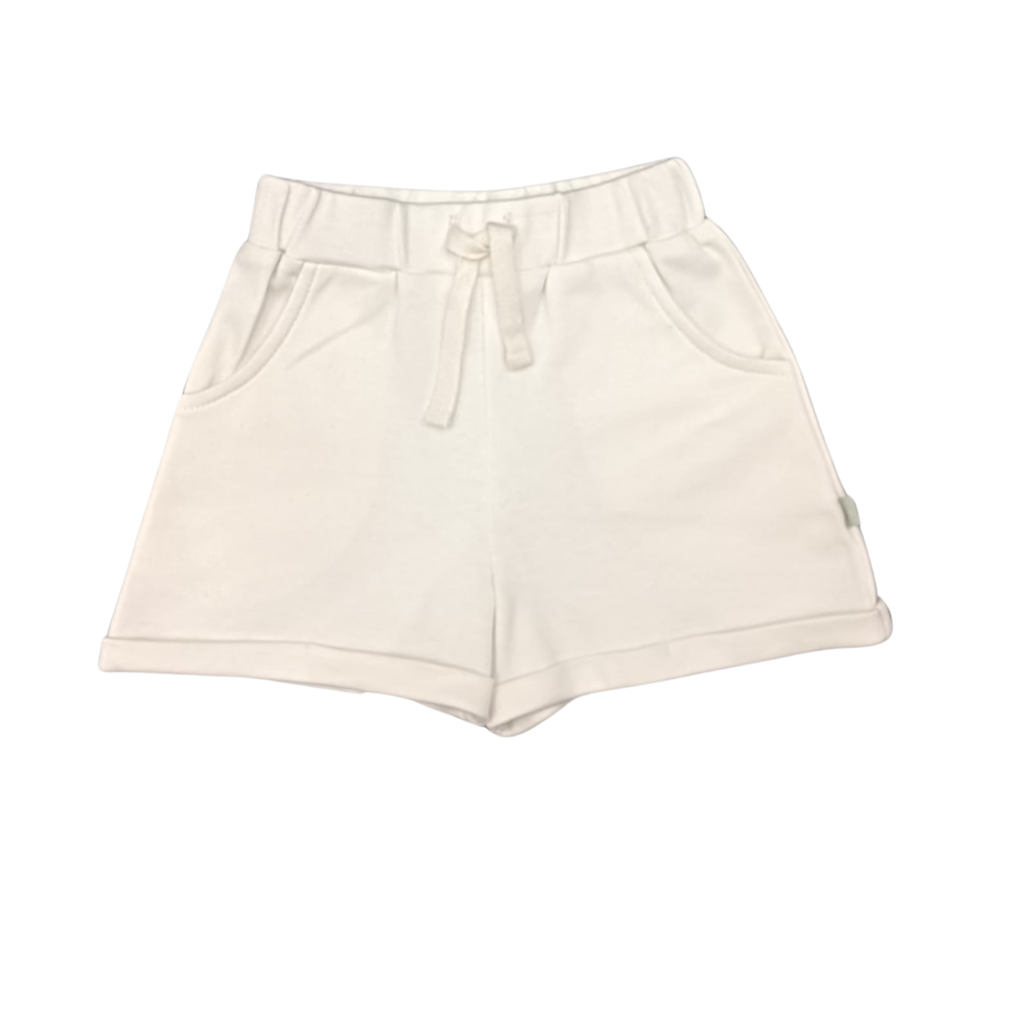 Baby Kid Organic Shorts Ivory by Finn + Emma - Back View - Organic Cotton Baby Shorts