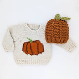 Kids Cozy Pumpkin Crew Neck Cotton Sweater - Festive & Warm, view 6