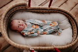 Dinosaur Zoo Knotted Gown by Three Little Tots - View 20 - Newborn Baby Clothing