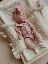 Knit Oversized Bow | Pink by Petite + Co - Lifestyle View