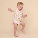 Baby wearing Beach Fun organic cotton bodysuit