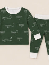 Little Playbook Zinza TENCEL Lyocell football toddler two-piece pajama set by The Honey and Bro Co.