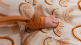 Boho Rainbow Zippy Pajamas - Zipper Detail