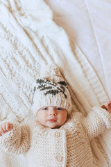 Leaf Print Beanie Hat by The Honey and Bro Co. - Lifestyle View