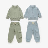 French Terry Jogger Set - Organic Cotton Comfort by Almond Bud - Detail View