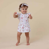 White Rabbit Organic Cotton Short Sleeve Dress by Snuggle Hunny - View 16 - Easter Baby Clothing