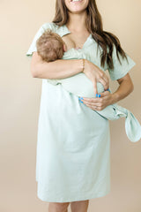Newborn Bamboo Gown & Hat Set by Little Joy Co. - Size Comparison