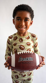Football Two-Piece Bamboo Pajamas by Joan's - Additional View