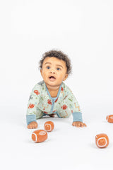 Football Game Day Bamboo Convertible Pajamas by Emerson and Friends - Detail View