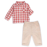 Arden Gingham Set - Corduroy Pant Detail