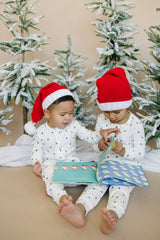 Tiny Trees Ribbed Bamboo Zippy Romper by Little Joy Co. - Lifestyle View