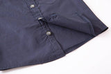 Navy Blue Cotton Button-Down Shirt – Baby & Toddler by Fennco Styles - Styled View