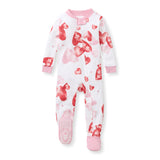 I Heart You Organic Cotton Sleep & Play | Valentine's Hearts by The Honey and Bro Co. - Front View
