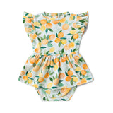 Citrus Squeeze Organic Cotton Short Sleeve Dress - Back View