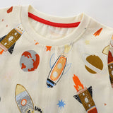 Boys cartoon printed cotton short sleeve t-shirt - view 3 for toddlers 2Y-5Y
