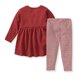 Valentine Stripe Tunic and Pant Set by Burt's Bees Baby - Back View