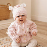 FLOWER CARDIGAN SWEATER by Huggalugs - Back View - Easter Baby Clothing