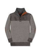Cozy Pullover Knitted Sweater with Toggle Button Clo... - Front View
