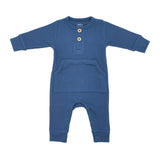 Baby Ribbed Playsuit with Pockets - Flat Lay
