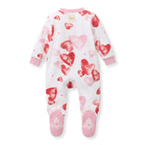 I Heart You Organic Cotton Sleep & Play | Valentine's Hearts by The Honey and Bro Co. - Detail View