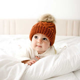 Chili Pop Pom Pom Beanie Hat by Huggalugs - Close-Up