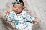 Sea Turtle Baby Gown and Hat Set | Infant Unisex by Adorable Sweetness - Detail View