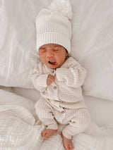 Everyday Ribbed Romper & Booties Gift Set by The Honey and Bro Co. - Front View