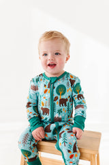 Woody Woodland Bamboo Pajamas | Baby Sleeper by The Honey and Bro Co. - Back View