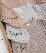KIDS CHUNKY KNIT BRAIDED SWEATER by OLIVE & CRADLE - Close-Up - Easter Baby Clothing