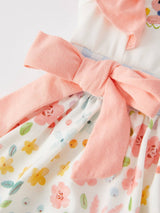 Easter Bunny Embroidery Girls Dress by Rylee Faith Designs - Close-Up - Easter Baby Clothing