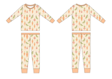 Little Sprouts Long Sleeve Pajamas flat lay with top and pants