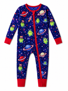 Star-Spangled Aliens Soluna™ Bamboo Convertible Zippy Pajama