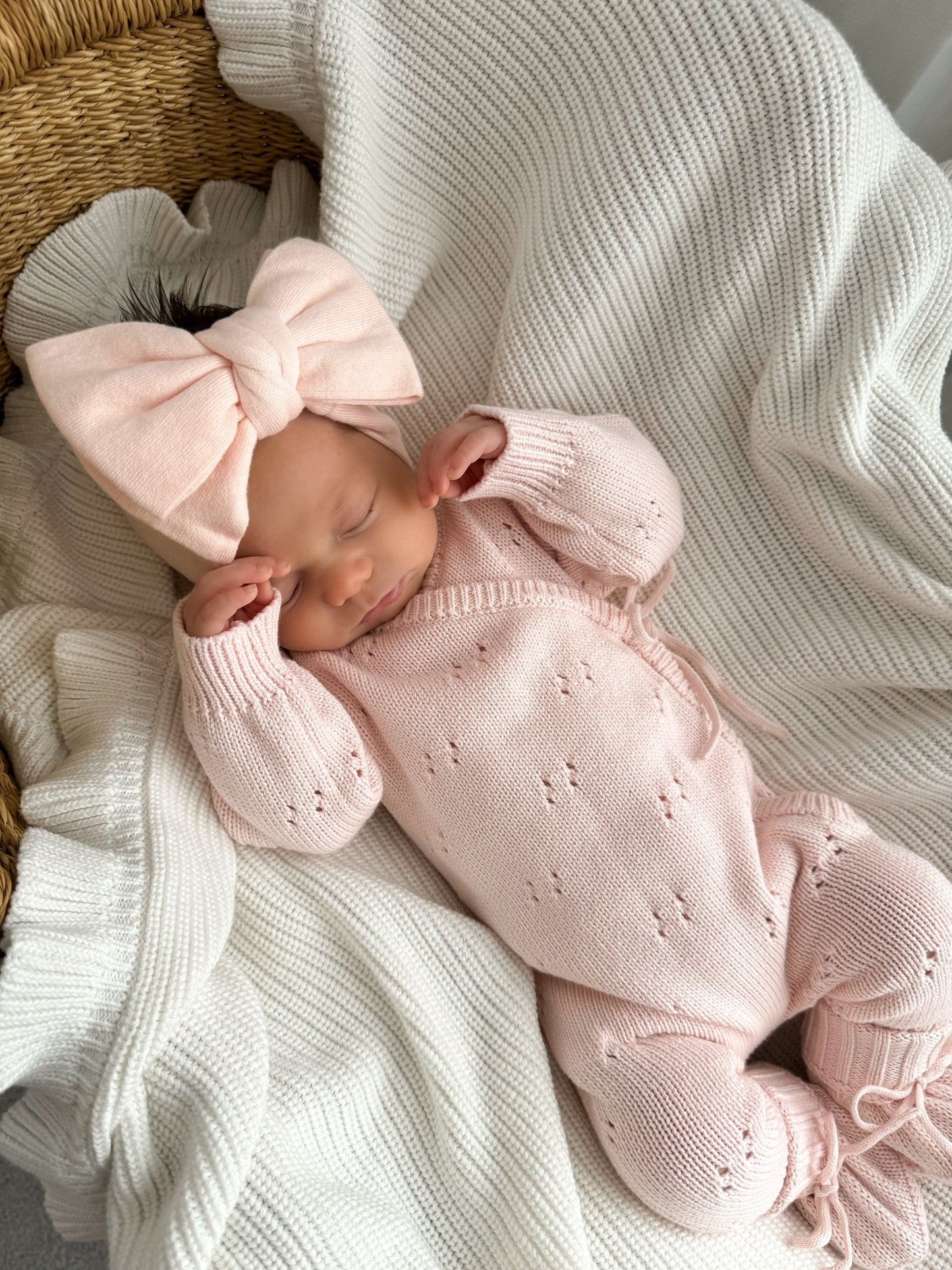 Pointelle Romper | Baby Pink
